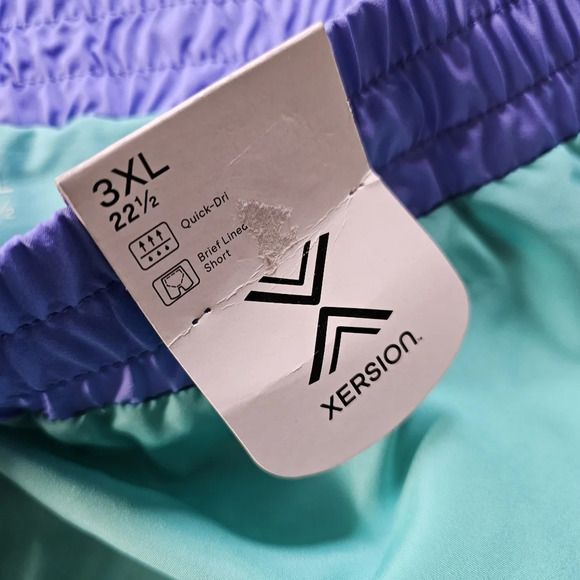 Xersion Adriatic Aqua 22½ Quick-Dri Plus Running Shorts Size Women's 3XL NEW - Picture 7 of 8